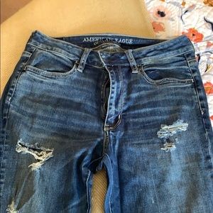 Awesome distressed American Eagle jeans